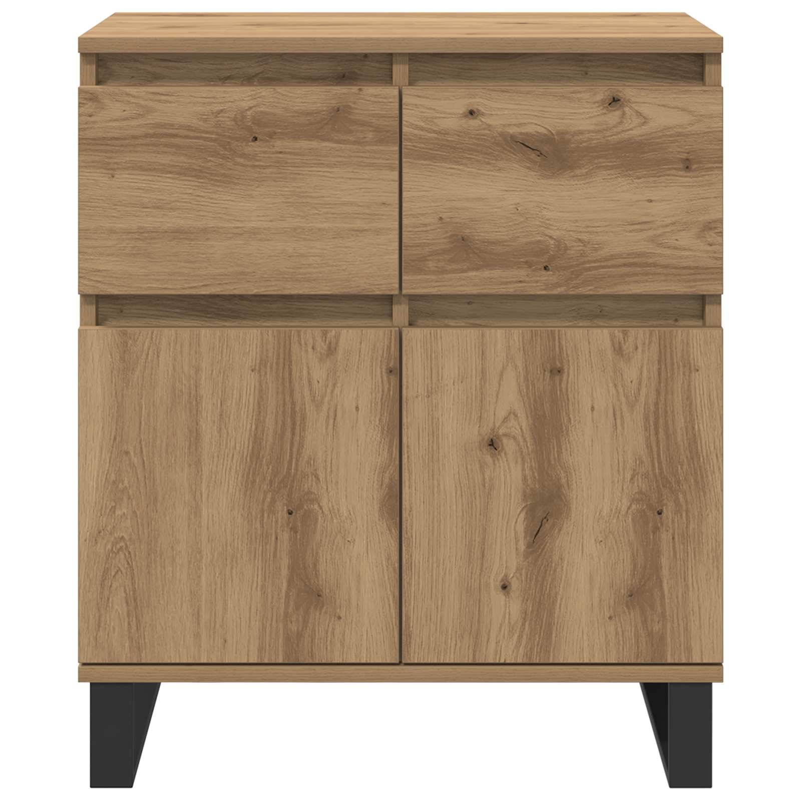 Buffet Chêne artisanal 60 x 35 x 70 cm Bois d'ingénierie et fer - XIOS
