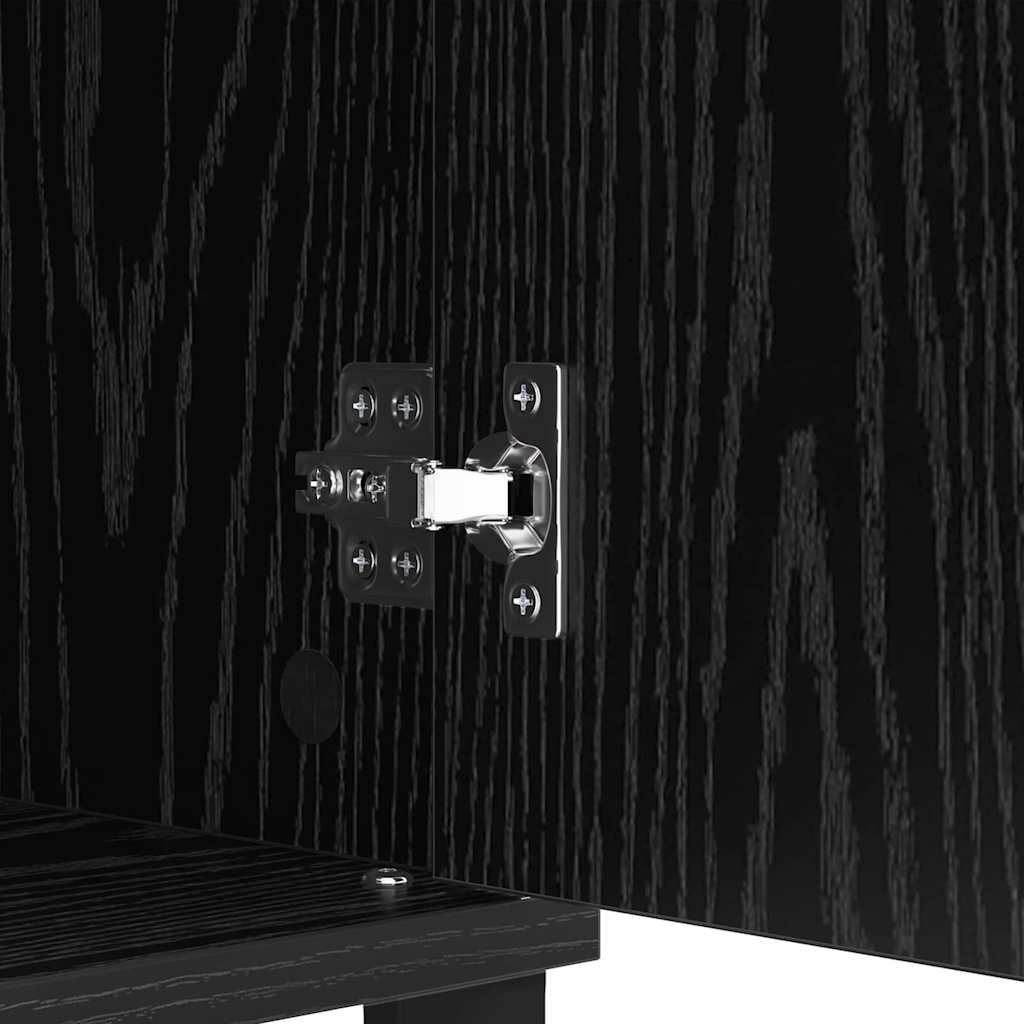 Buffet Chêne noir 60 x 35 x 70 cm Bois d'ingénierie et fer - XIOS