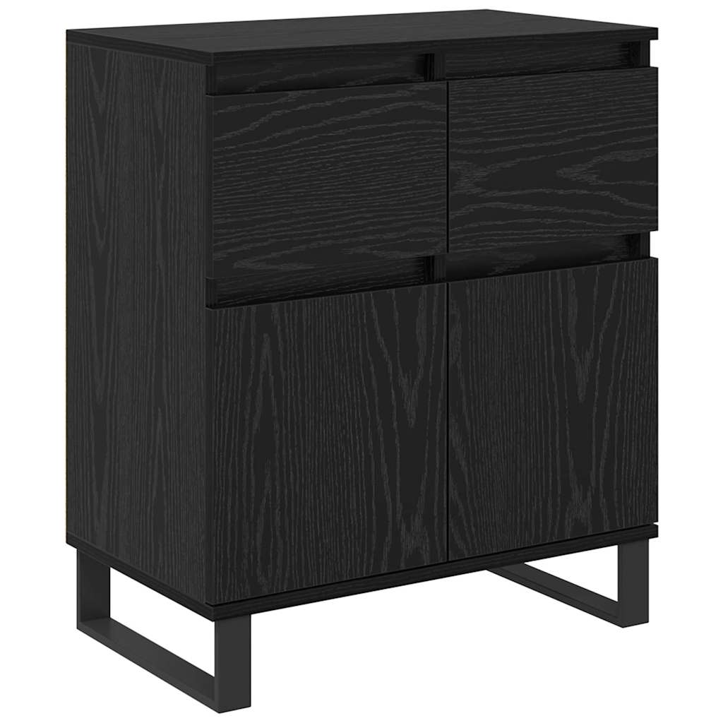 Buffet Chêne noir 60 x 35 x 70 cm Bois d'ingénierie et fer - XIOS