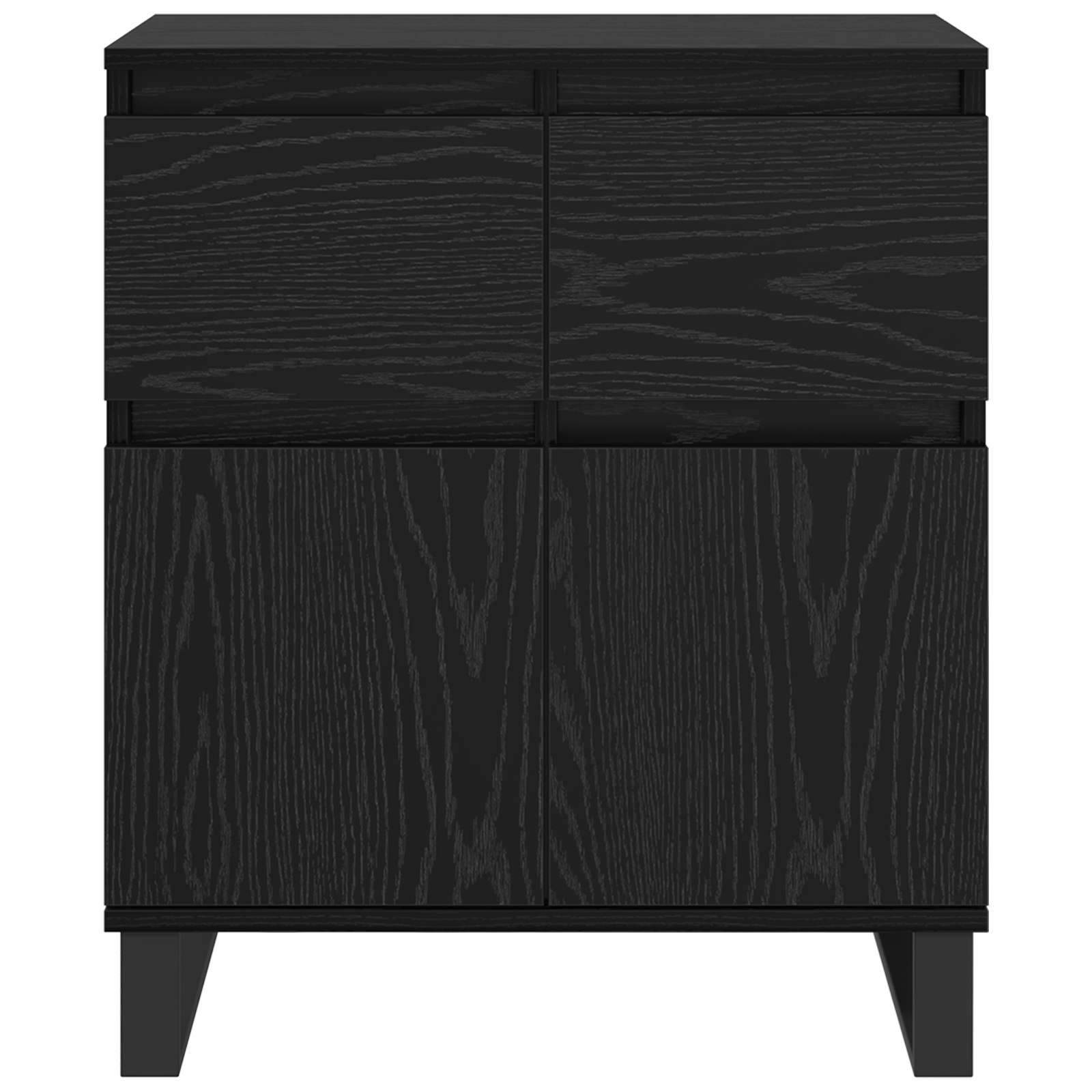 Buffet Chêne noir 60 x 35 x 70 cm Bois d'ingénierie et fer - XIOS