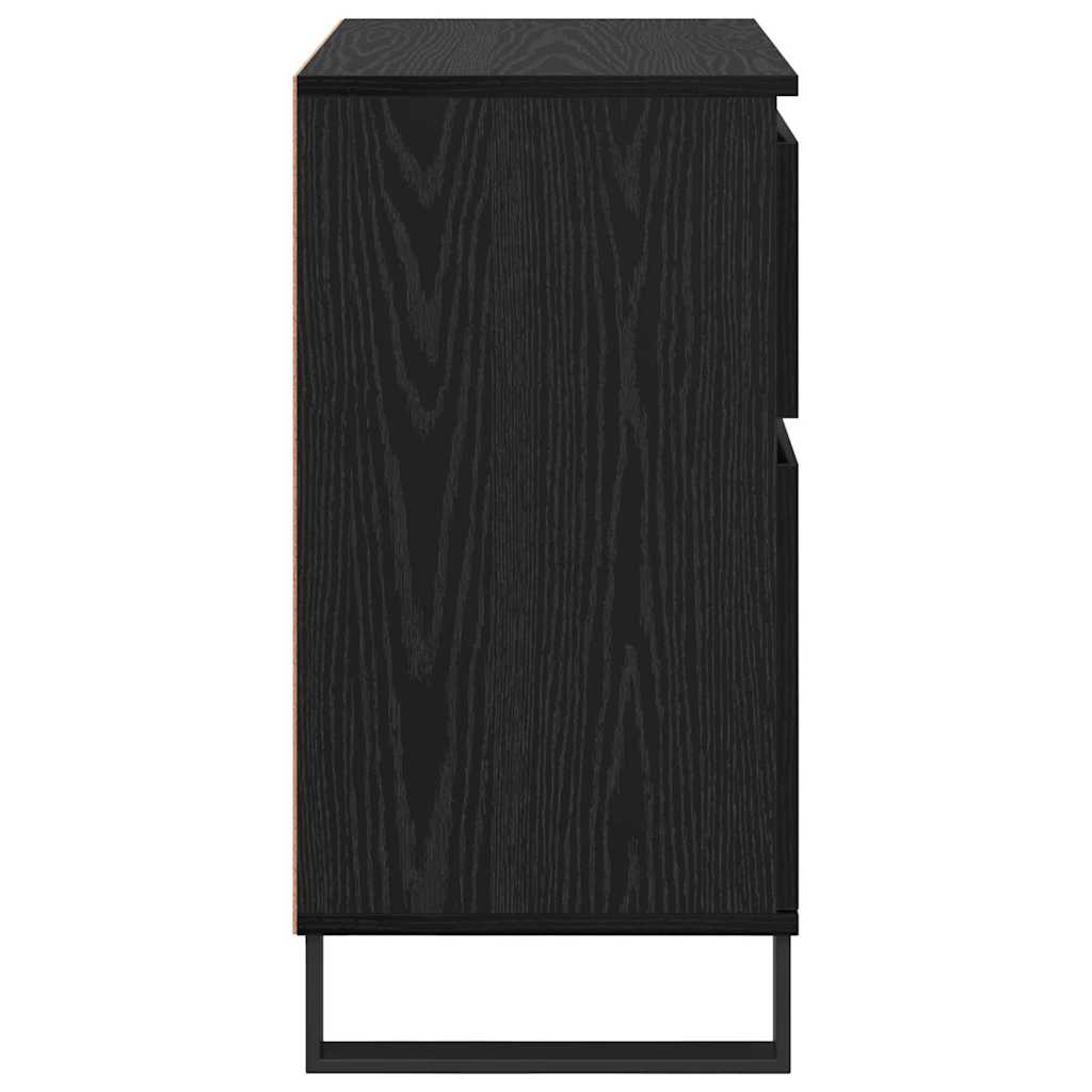 Buffet Chêne noir 60 x 35 x 70 cm Bois d'ingénierie et fer - XIOS