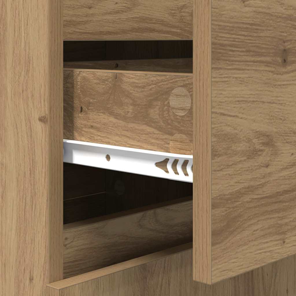 Buffet Chêne artisanal 40 x 35 x 70 cm Bois d'ingénierie et fer - XIOS