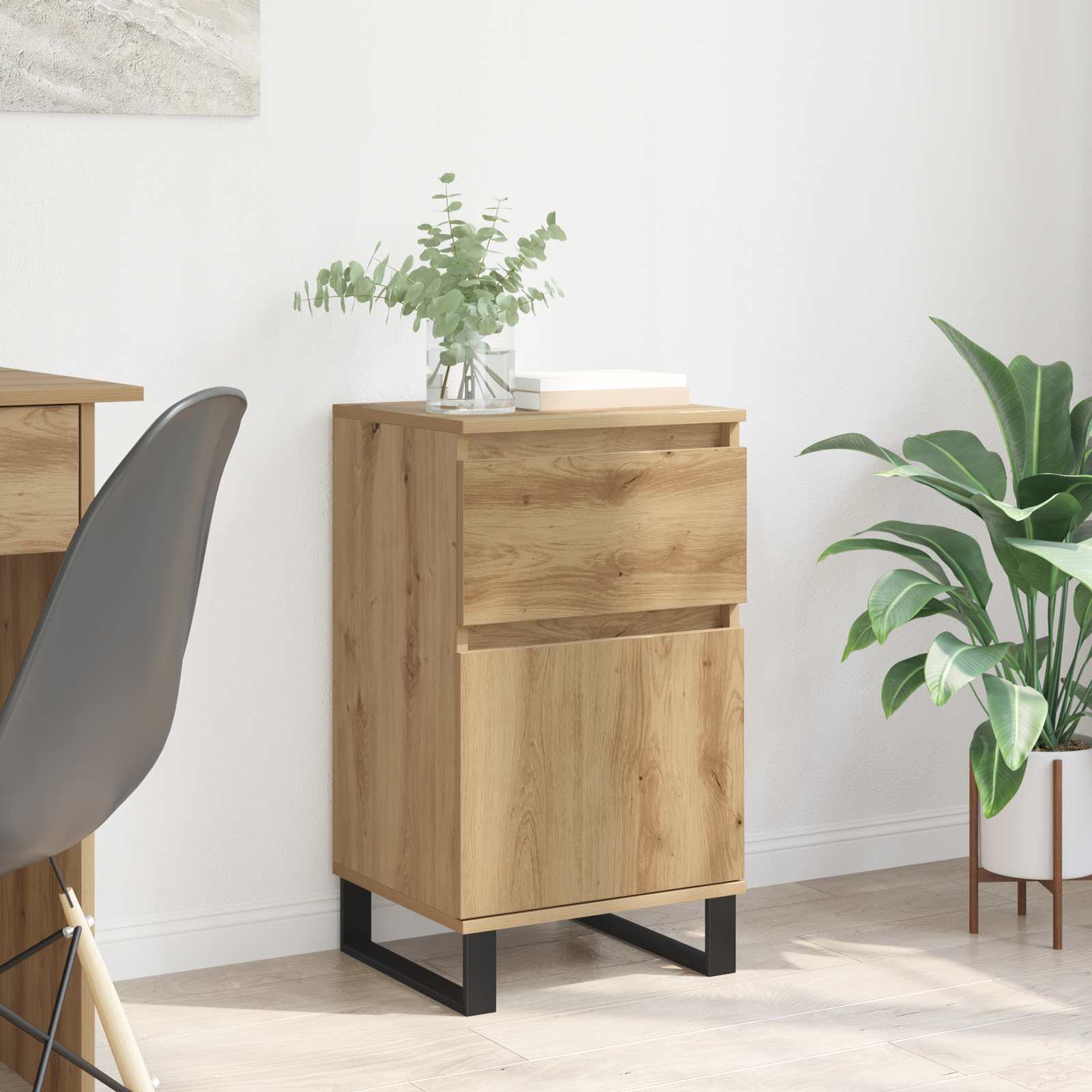 Buffet chêne artisanal 35 x 40 x 70 cm Bois d'ingénierie - XIOS