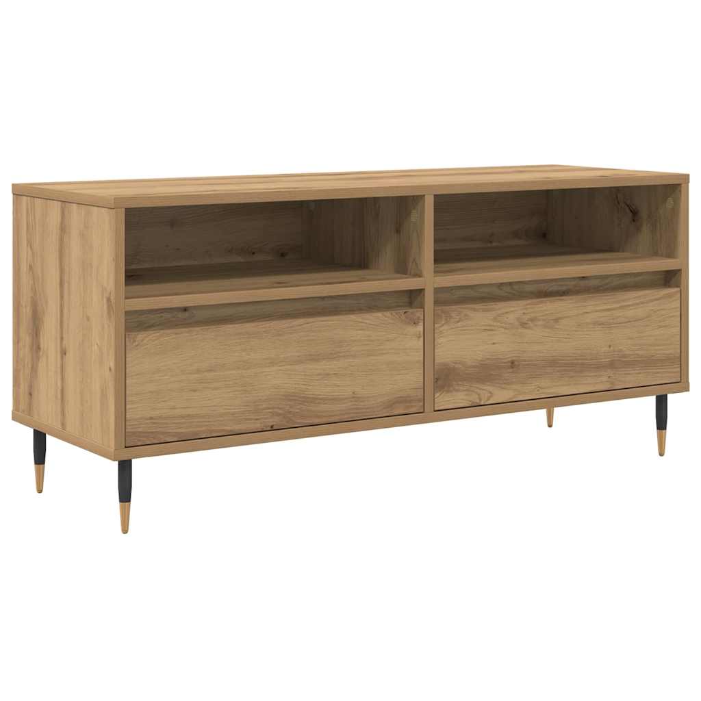 Meuble TV avec tiroir Chêne artisanal 100 x 34,5 x 44,5 cm - XIOS