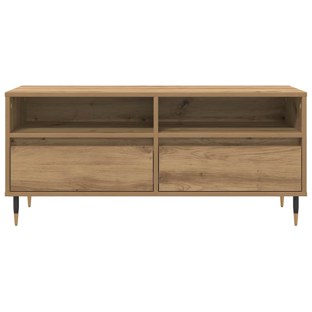 Meuble TV avec tiroir Chêne artisanal 100 x 34,5 x 44,5 cm - XIOS