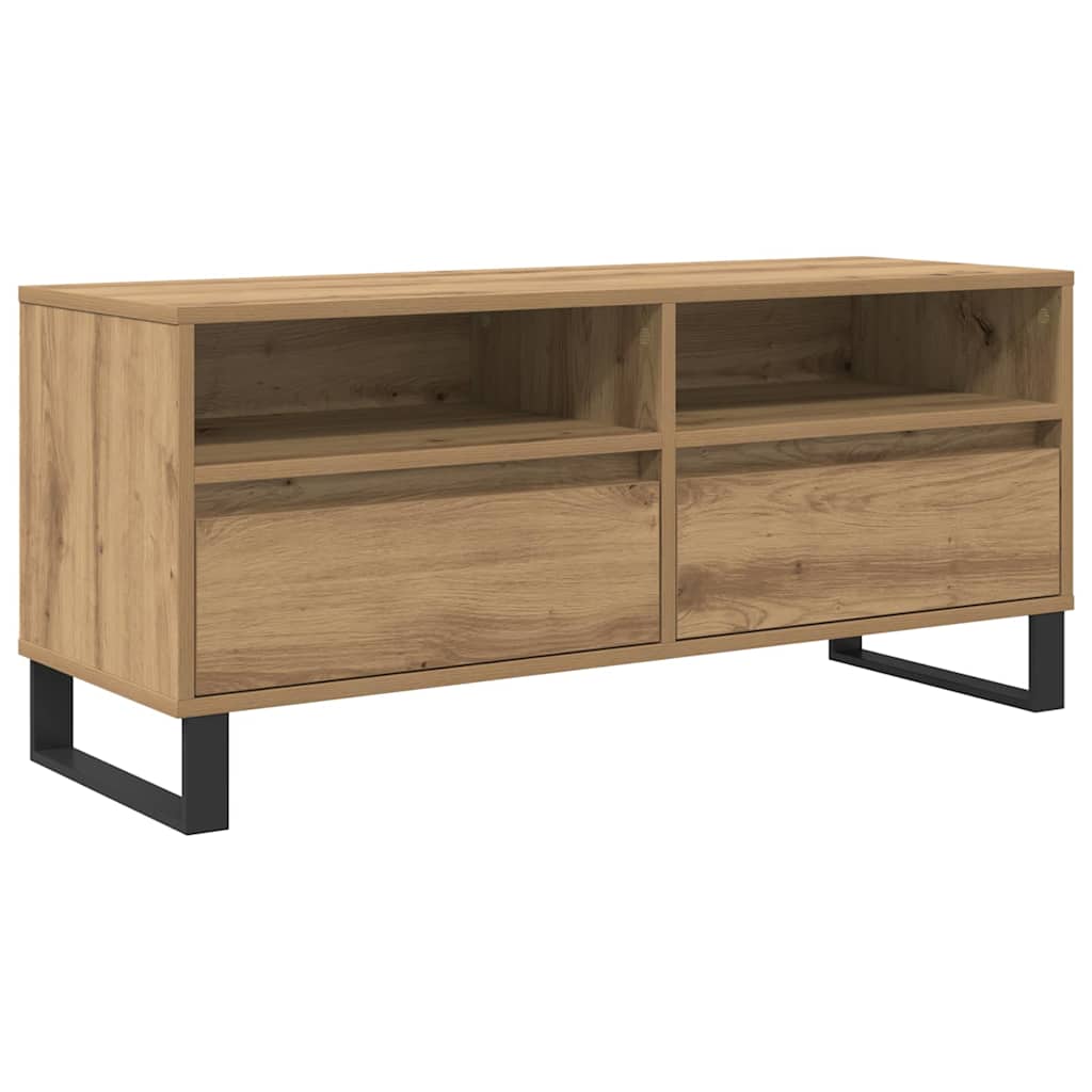 Meuble TV avec tiroir Chêne artisanal 100 x 34,5 x 44,5 cm - XIOS
