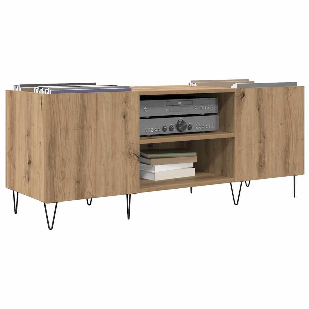 Meuble à vinyles Chêne artisanal 121 x 38 x 48 cm - XIOS