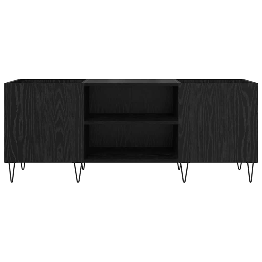 Meuble à vinyles avec étagère Chêne noir 121 x 38 x 48 cm - XIOS