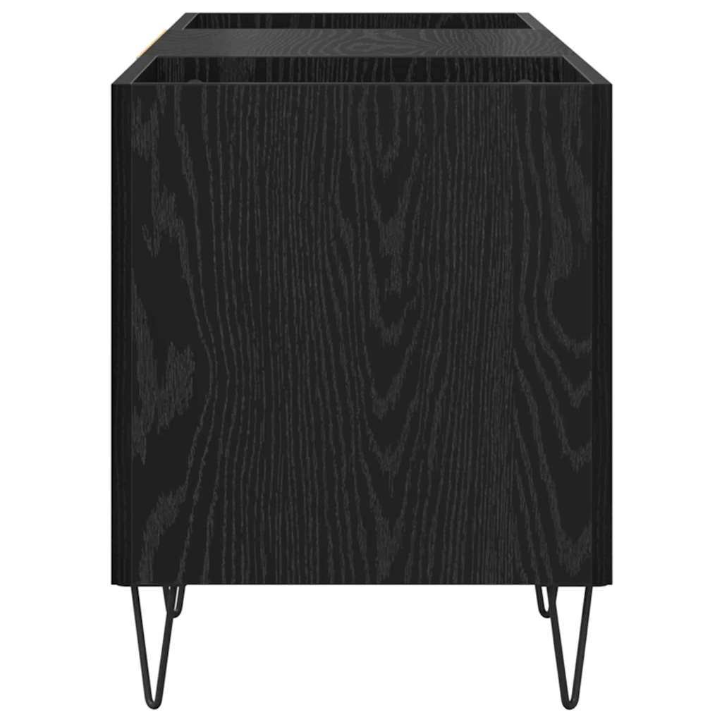 Meuble à vinyles avec étagère Chêne noir 121 x 38 x 48 cm - XIOS