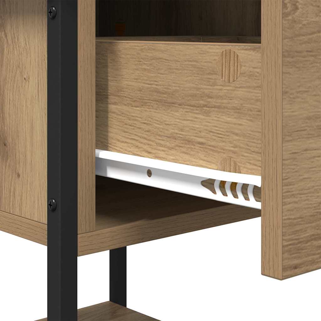 Table de chevet 2 pc Chêne artisanal 34 x 35,5 x 45 cm - XIOS