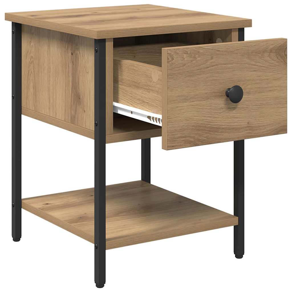 Table de chevet 2 pc Chêne artisanal 34 x 35,5 x 45 cm - XIOS