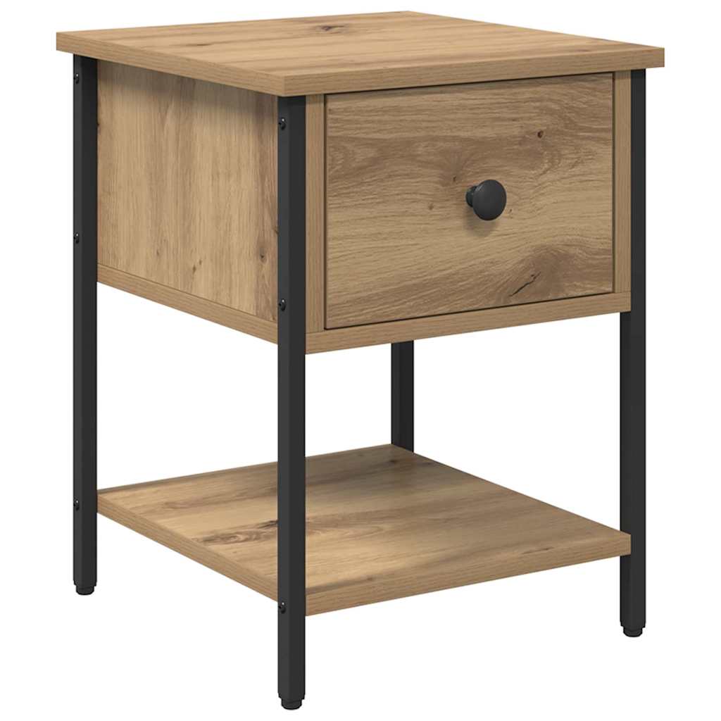 Table de chevet 2 pc Chêne artisanal 34 x 35,5 x 45 cm - XIOS