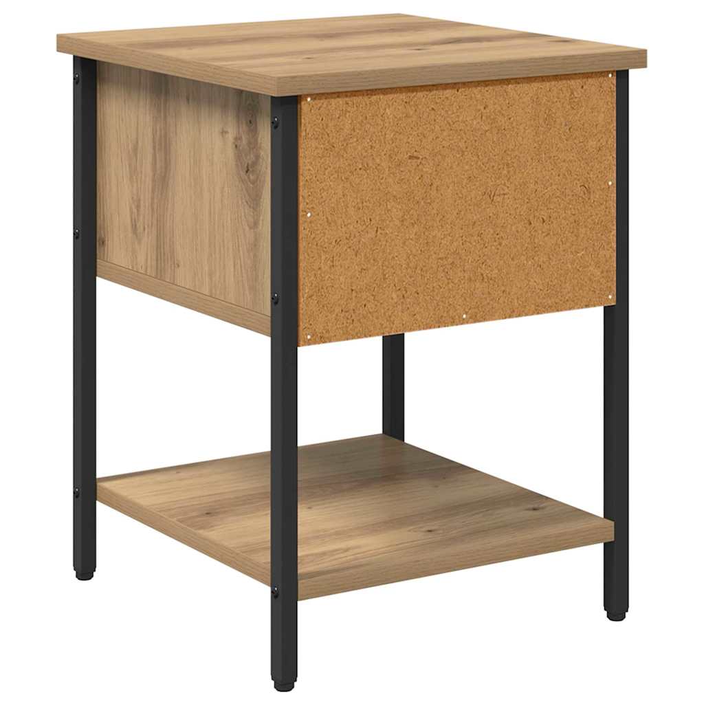 Table de chevet 2 pc Chêne artisanal 34 x 35,5 x 45 cm - XIOS