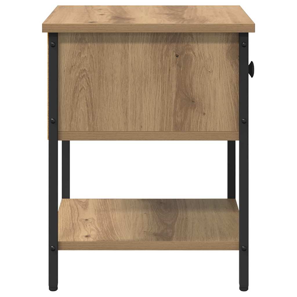 Table de chevet 2 pc Chêne artisanal 34 x 35,5 x 45 cm - XIOS