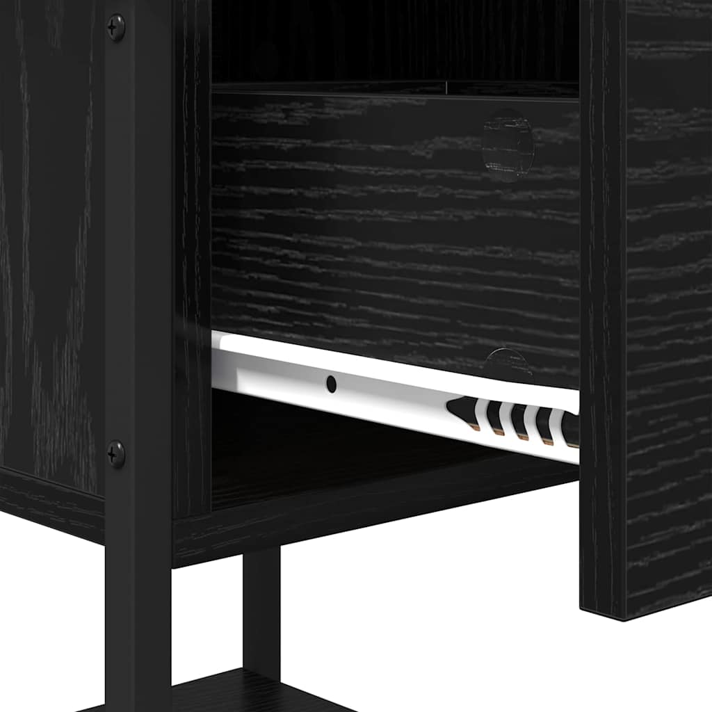 Table de chevet avec tiroir 2 pcs Chêne noir 34 x 35,5 x 45 cm - XIOS