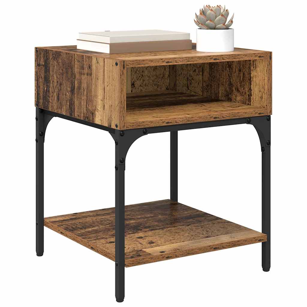 Table de chevet 2 pcs Bois ancien 40 x 40 x 50 cm - XIOS