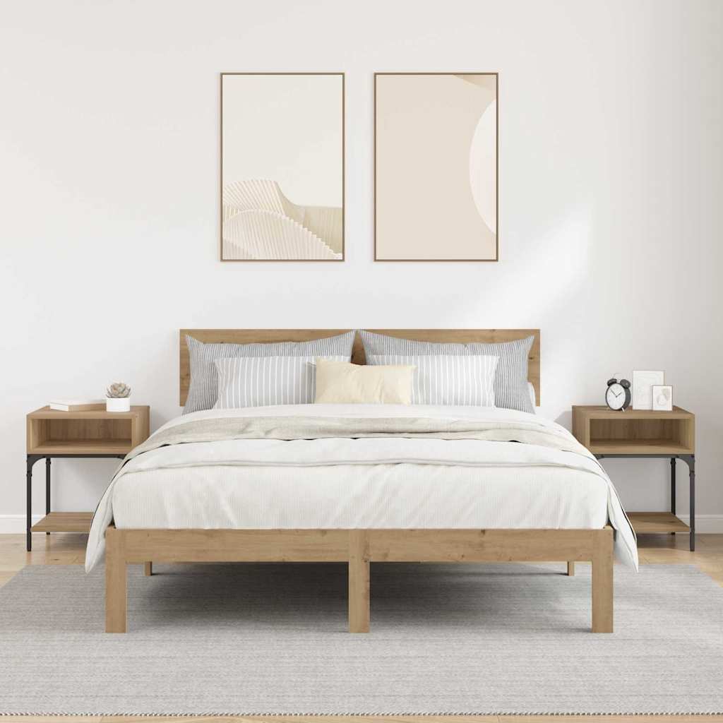 Table de chevet 2 pcs chêne artisanal 40 x 40 x 50 cm - XIOS