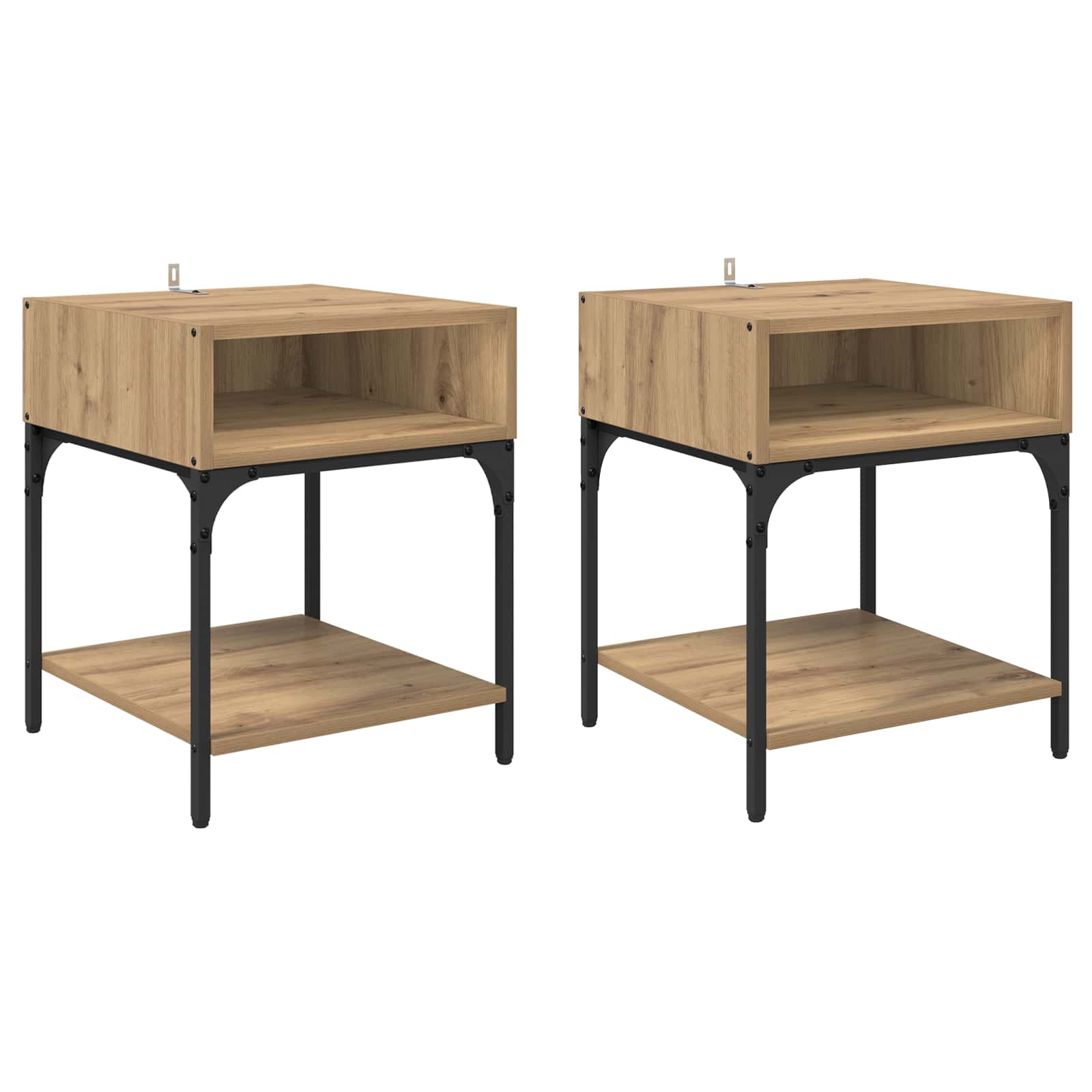 Table de chevet 2 pcs Chêne artisanal 40 x 40 x 50 cm - XIOS