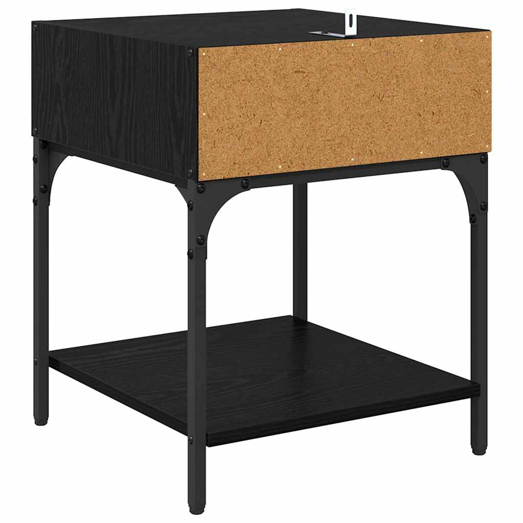 Table de chevet 2 pcs Chêne noir 40 x 40 x 50 cm - XIOS