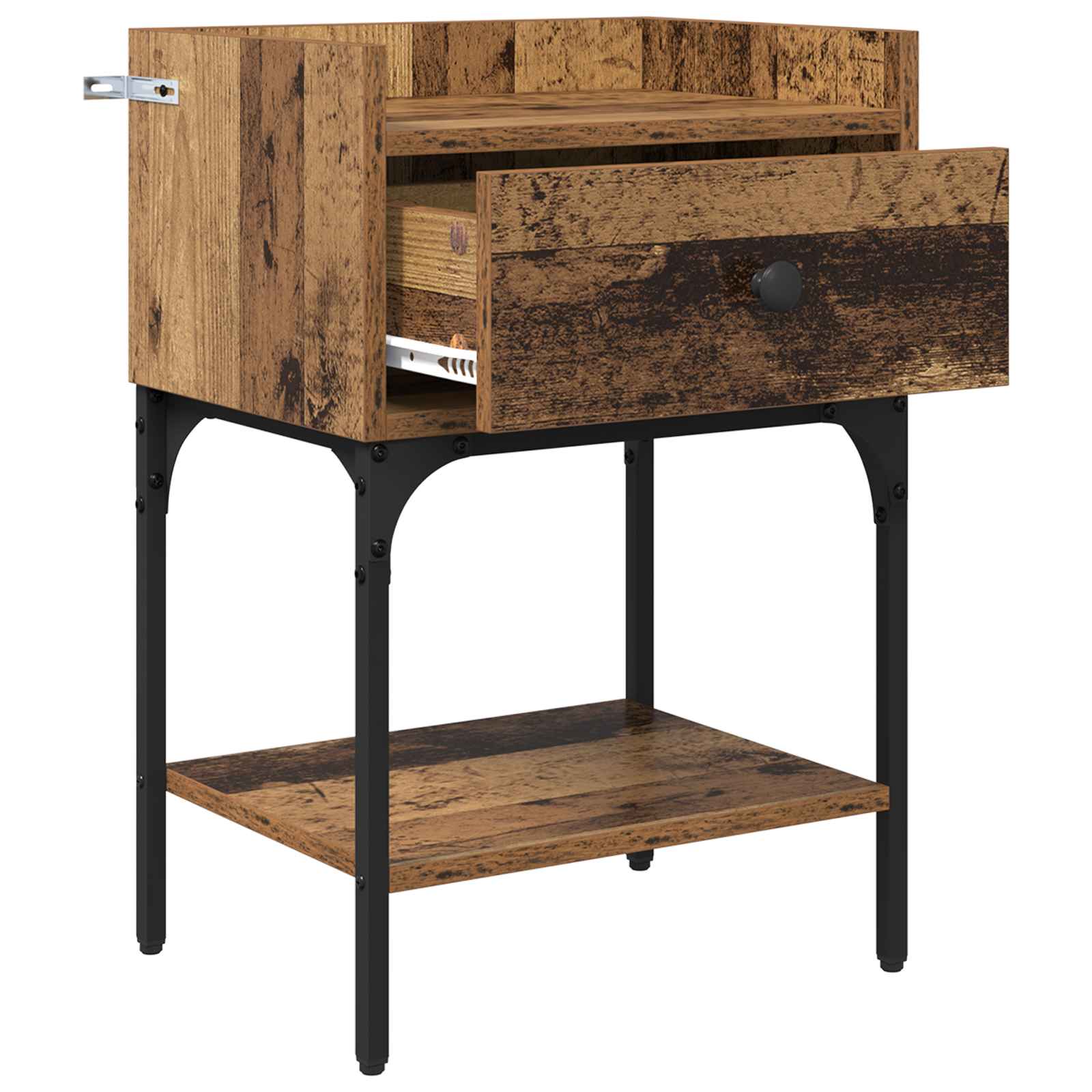 Table de chevet avec tiroir 2 pcs Bois ancien 40 x 29 x 60 cm - XIOS