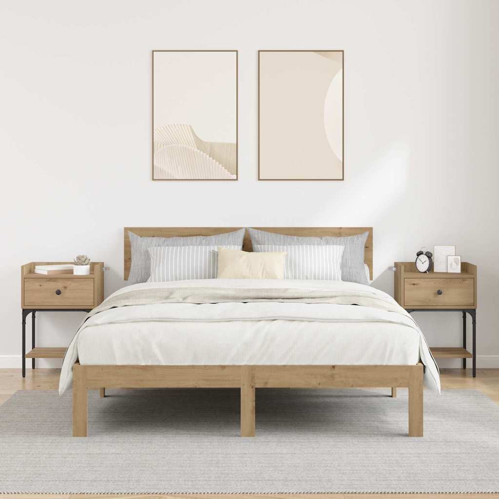 Table de chevet 2 pcs chêne artisanal 40 x 29 x 60 cm - XIOS