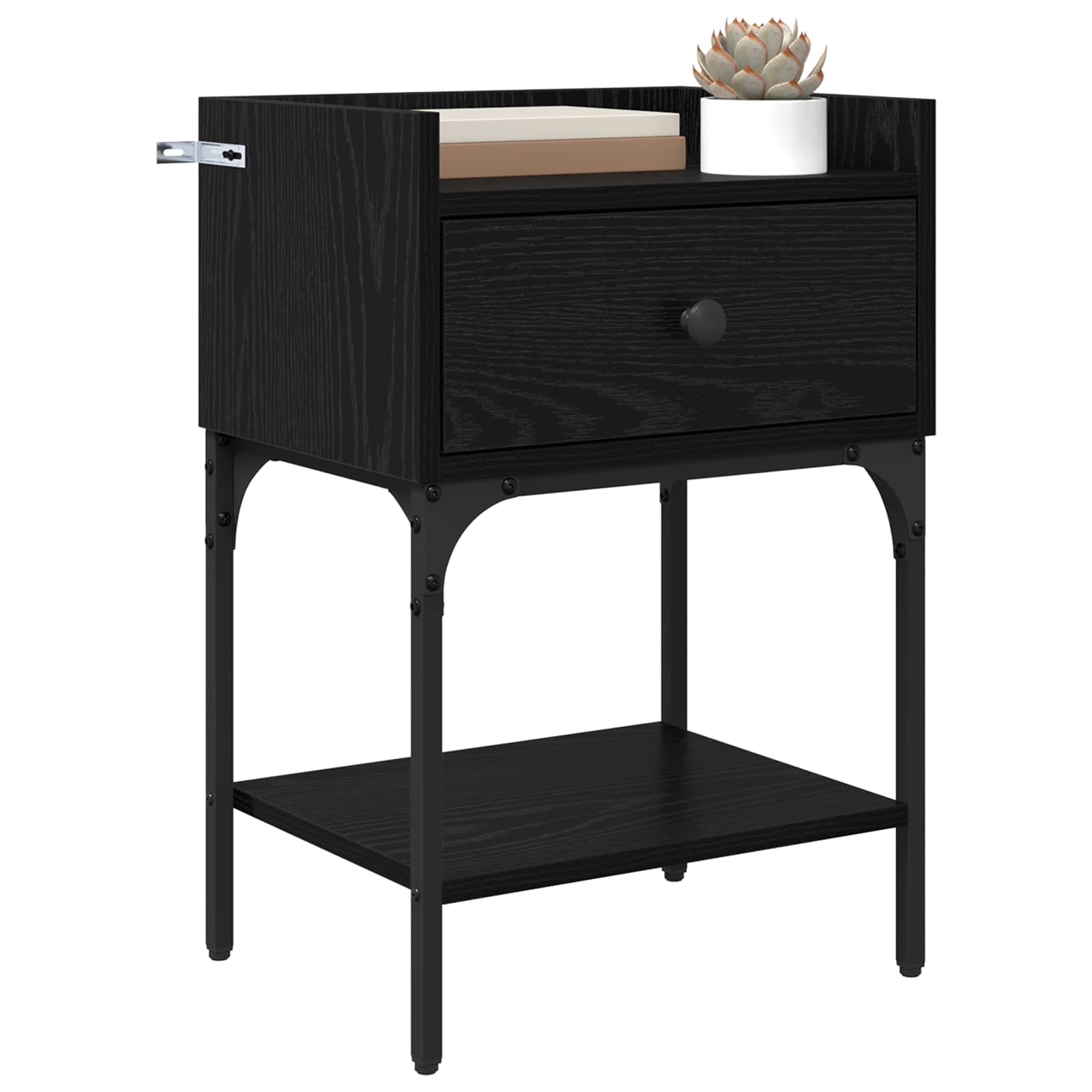 Table de chevet avec tiroir 2 pcs Chêne noir 40 x 29 x 60 cm - XIOS
