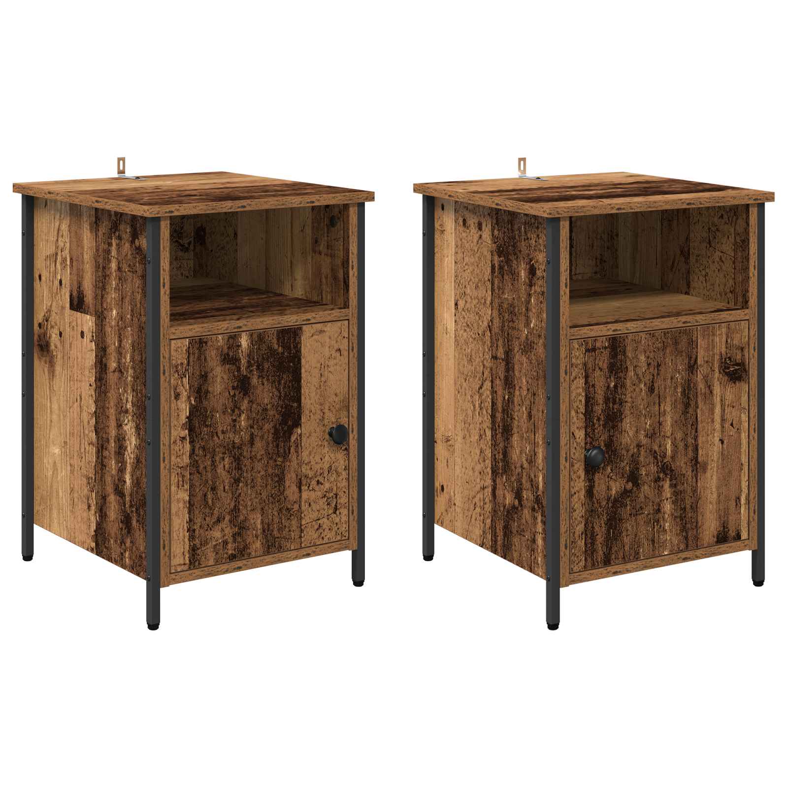 Cabinet de chevet 2 pcs Bois ancien 40 x 42 x 60 cm - XIOS