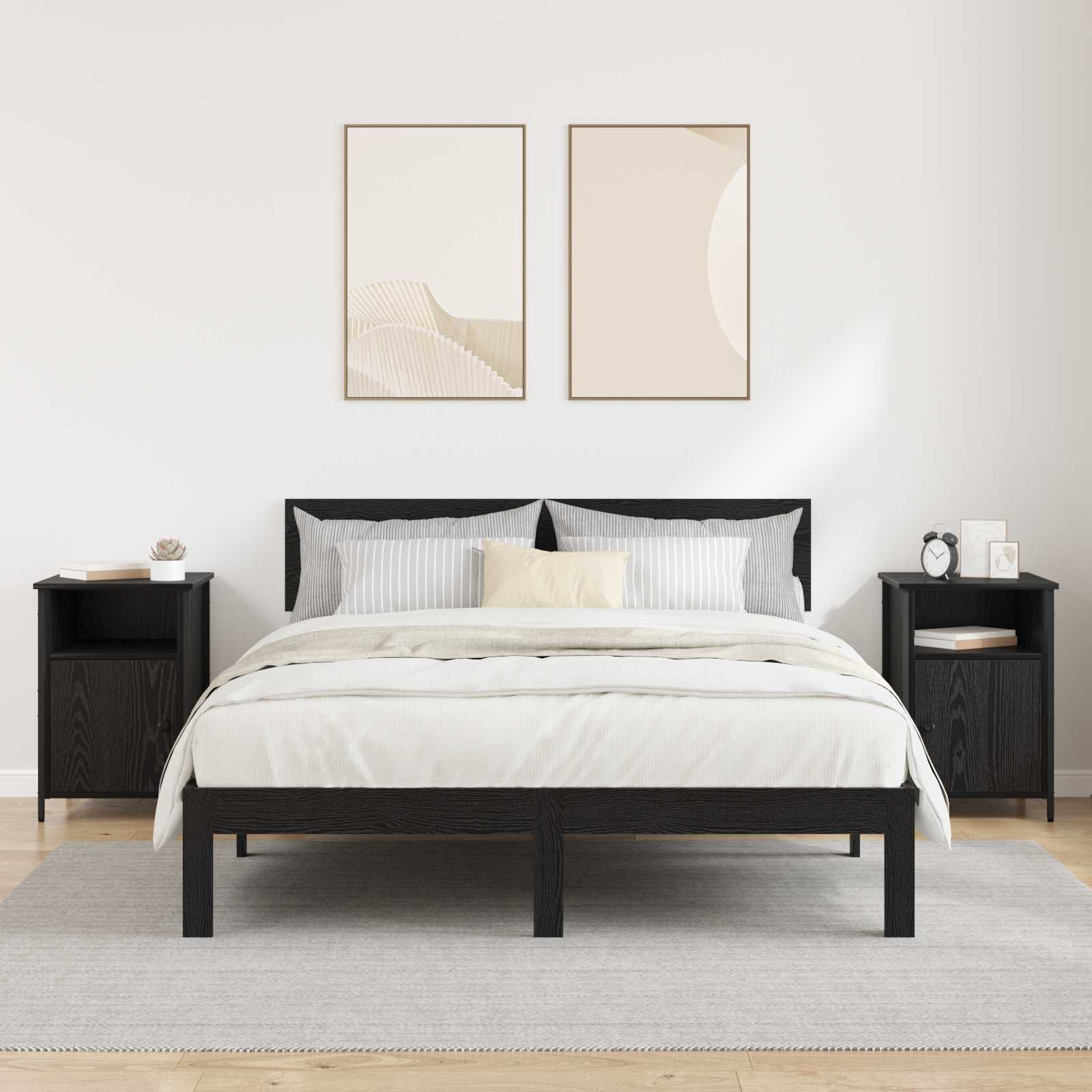 Cabinet de chevet 2 pcs Chêne noir 40 x 42 x 60 cm - XIOS