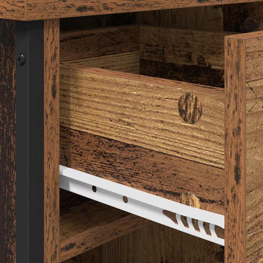 Cabinet de chevet avec tiroir 2 pcs Bois ancien 40 x 42 x 50 cm - XIOS