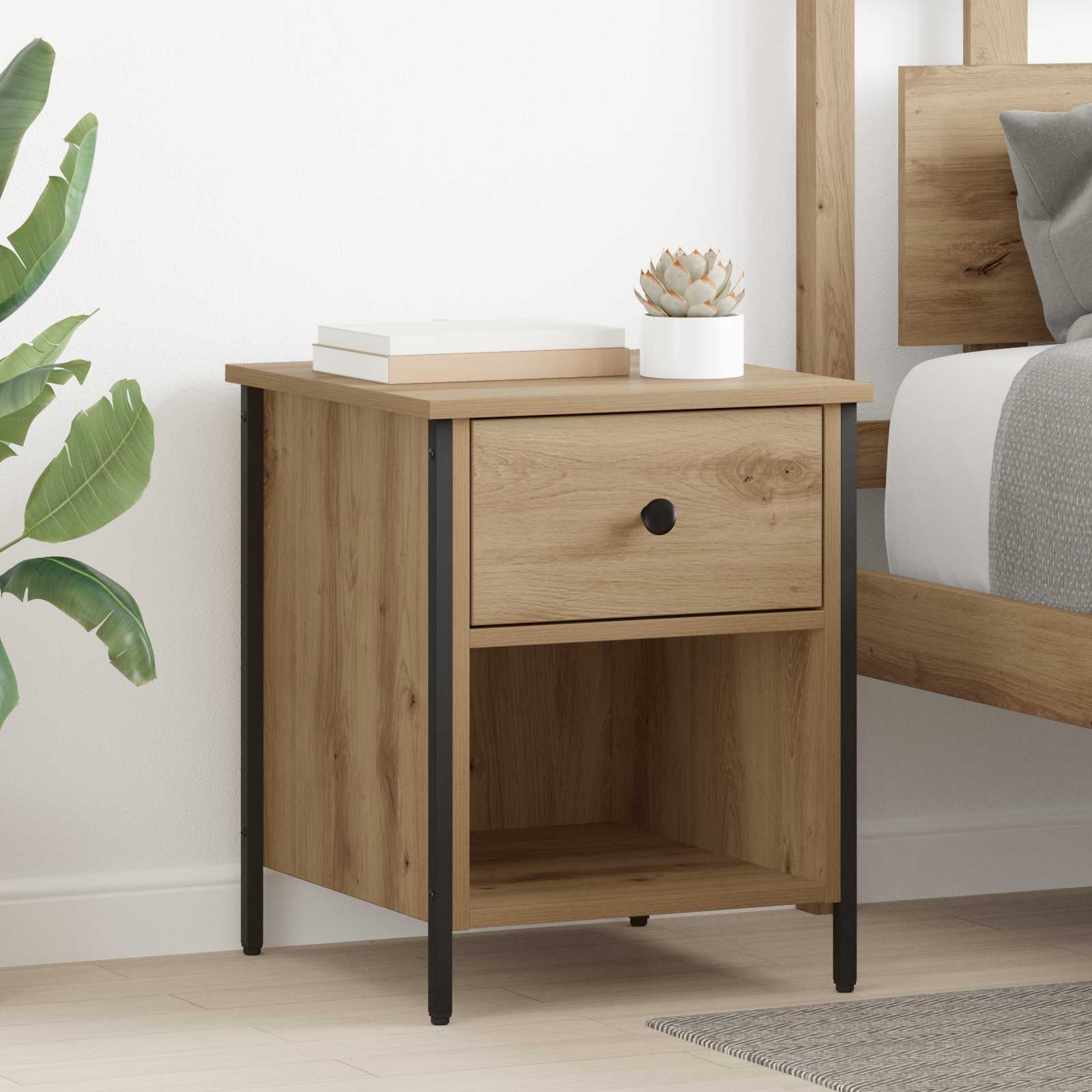 Cabinet de chevet 2 pcs Chêne artisanal 40 x 42 x 50 cm - XIOS
