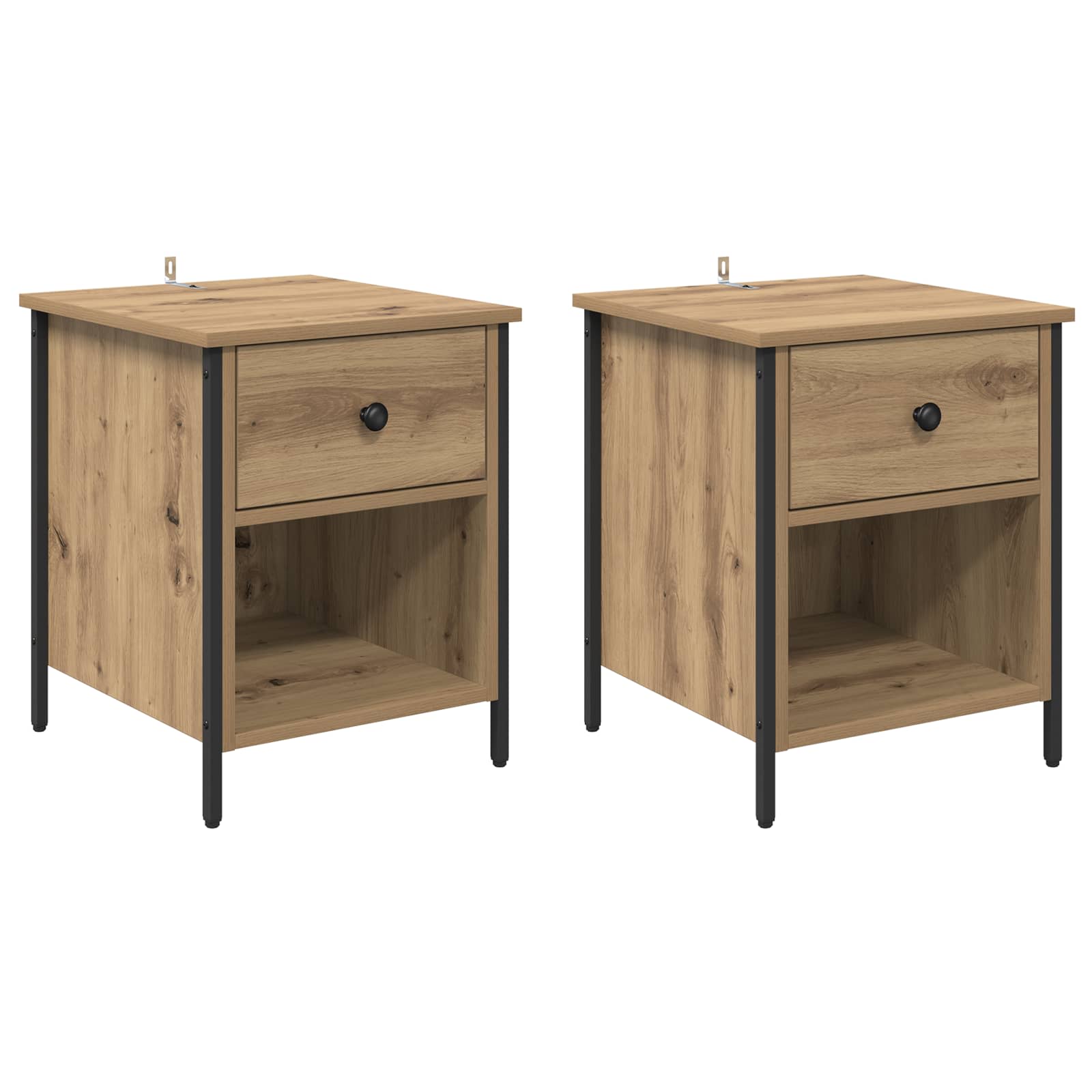 Cabinet de chevet 2 pcs Chêne artisanal 40 x 42 x 50 cm - XIOS