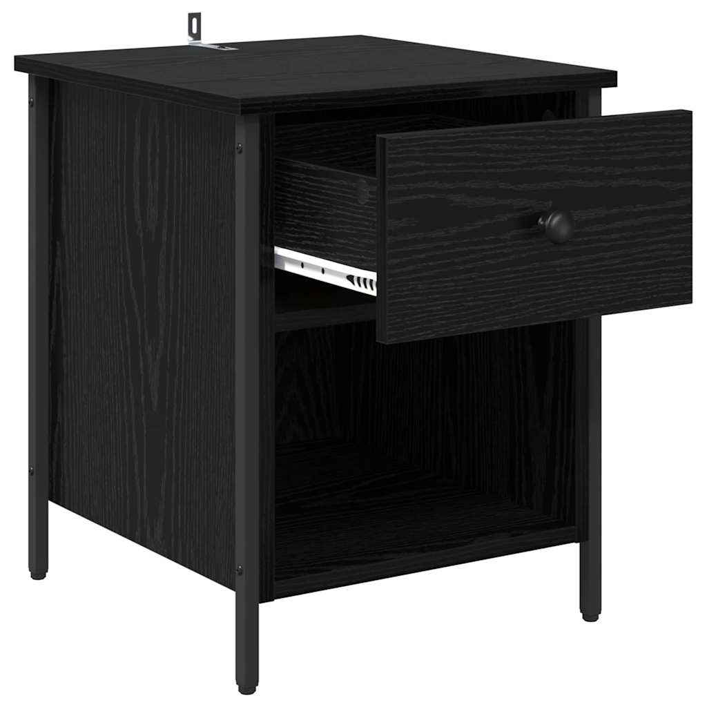 Cabinet de chevet Chêne noir 40 x 42 x 50 cm Bois d'ingénierie - XIOS