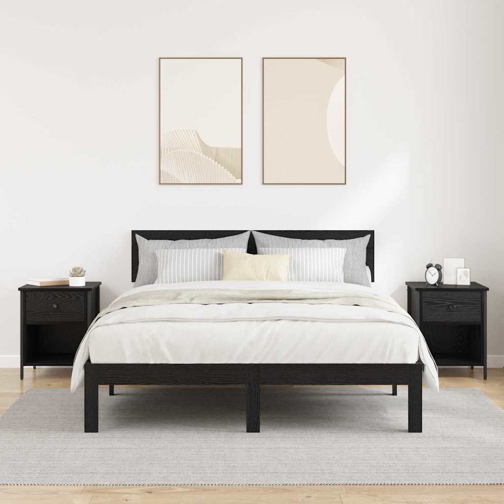 Cabinet de chevet avec tiroir 2 pcs Chêne noir 40 x 42 x 50 cm - XIOS