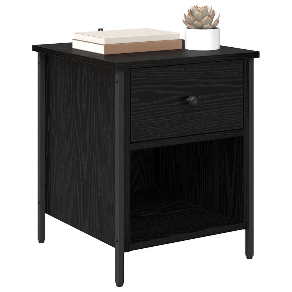 Cabinet de chevet avec tiroir 2 pcs Chêne noir 40 x 42 x 50 cm - XIOS