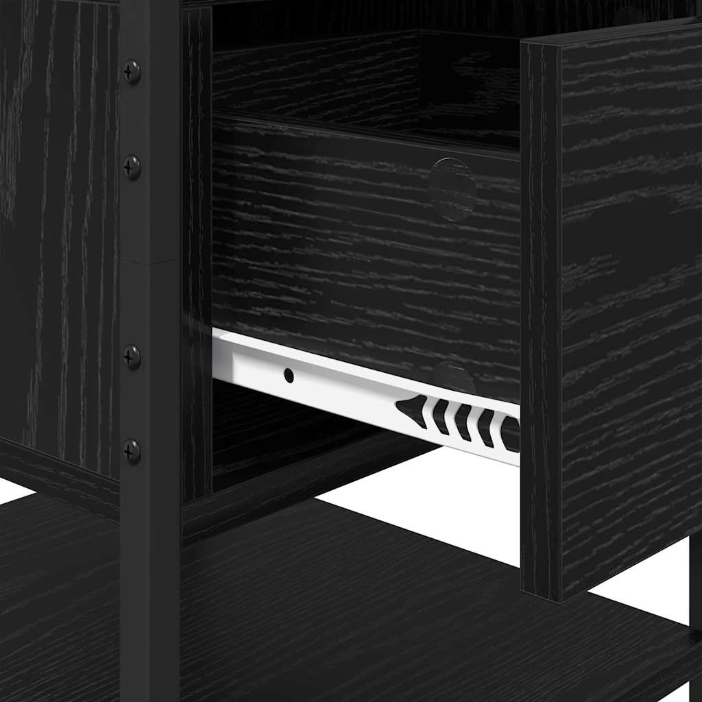 Cabinet de chevet avec tiroir 2 pcs Chêne noir 40 x 42 x 56 cm - XIOS