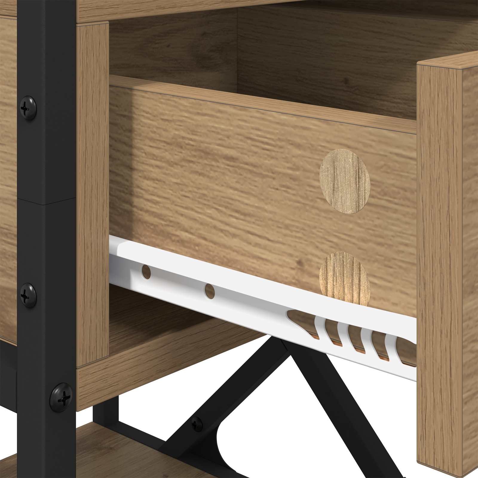 Cabinet de chevet 2 pcs Chêne artisanal 40 x 42 x 55 cm - XIOS