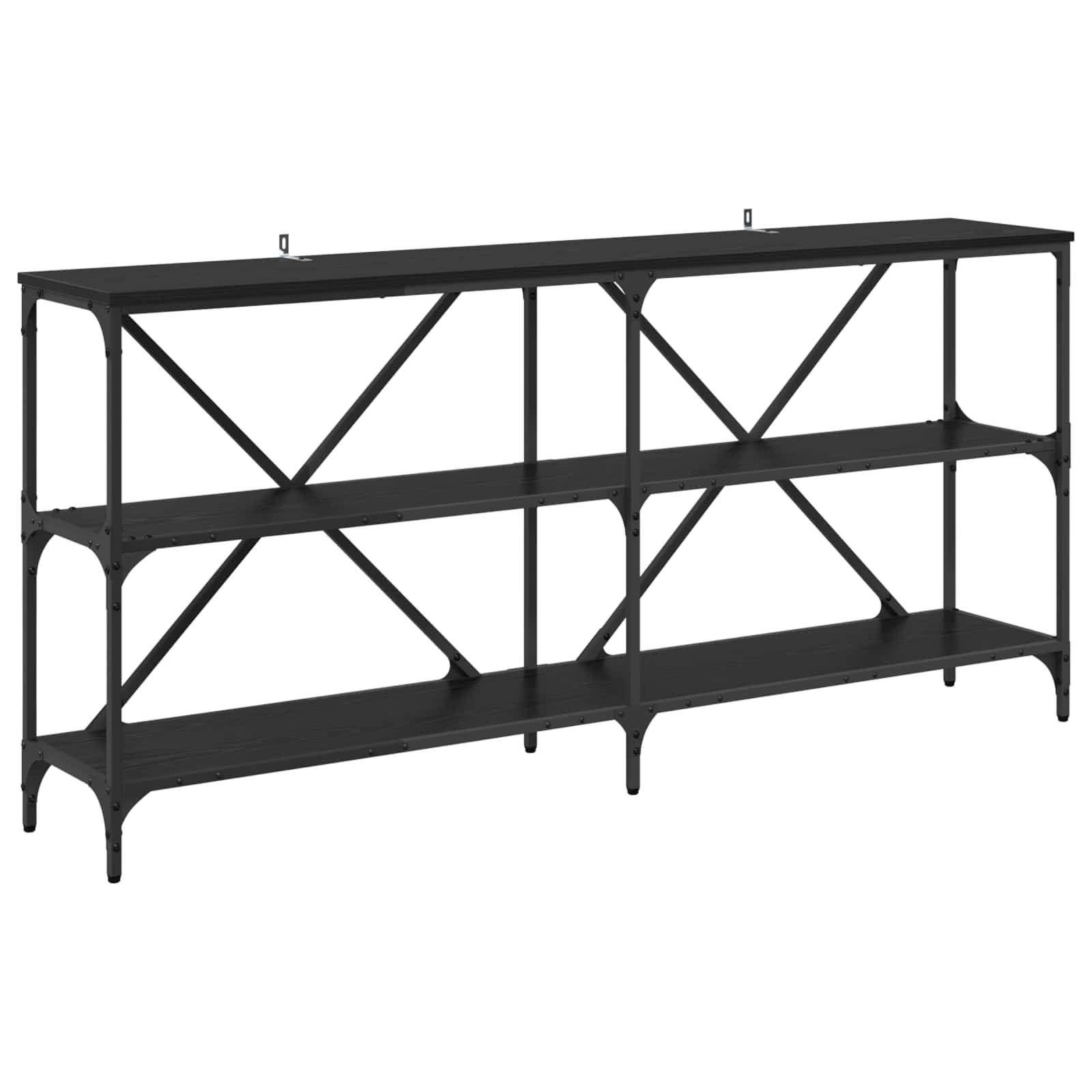 Table console Chêne noir 160 x 30 x 75 cm Bois d'ingénierie - XIOS