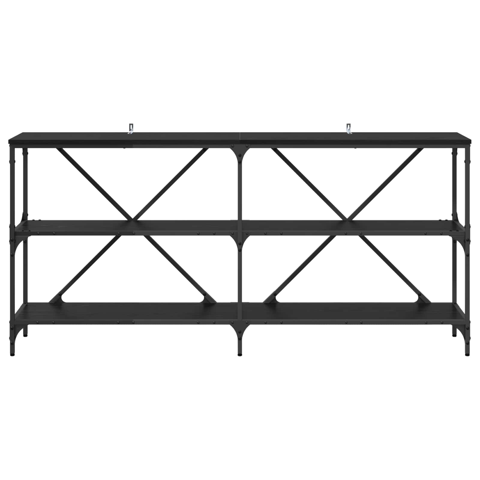 Table console Chêne noir 160 x 30 x 75 cm Bois d'ingénierie - XIOS