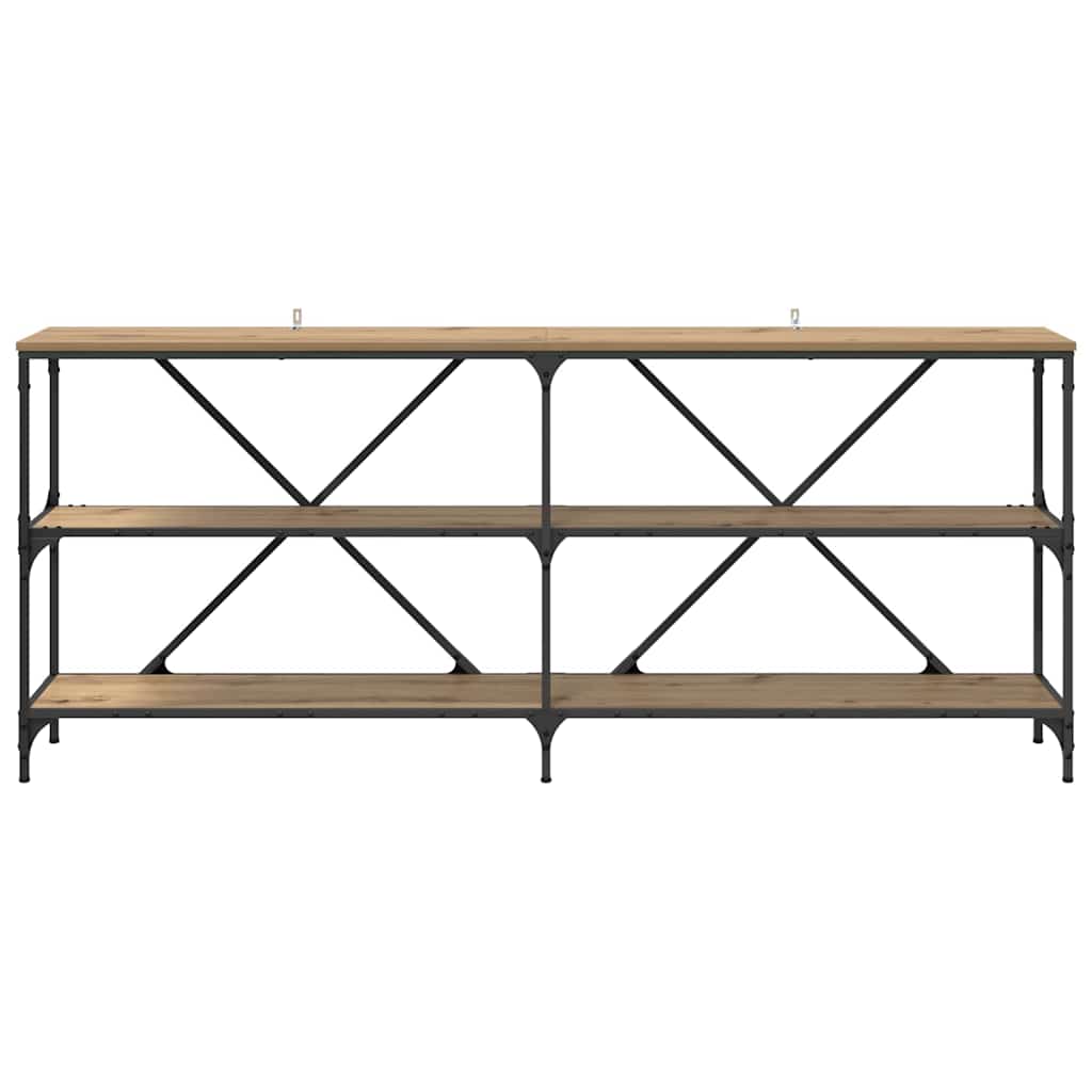 Table console avec étagère Chêne artisanal 180 x 30 x 75 cm - XIOS