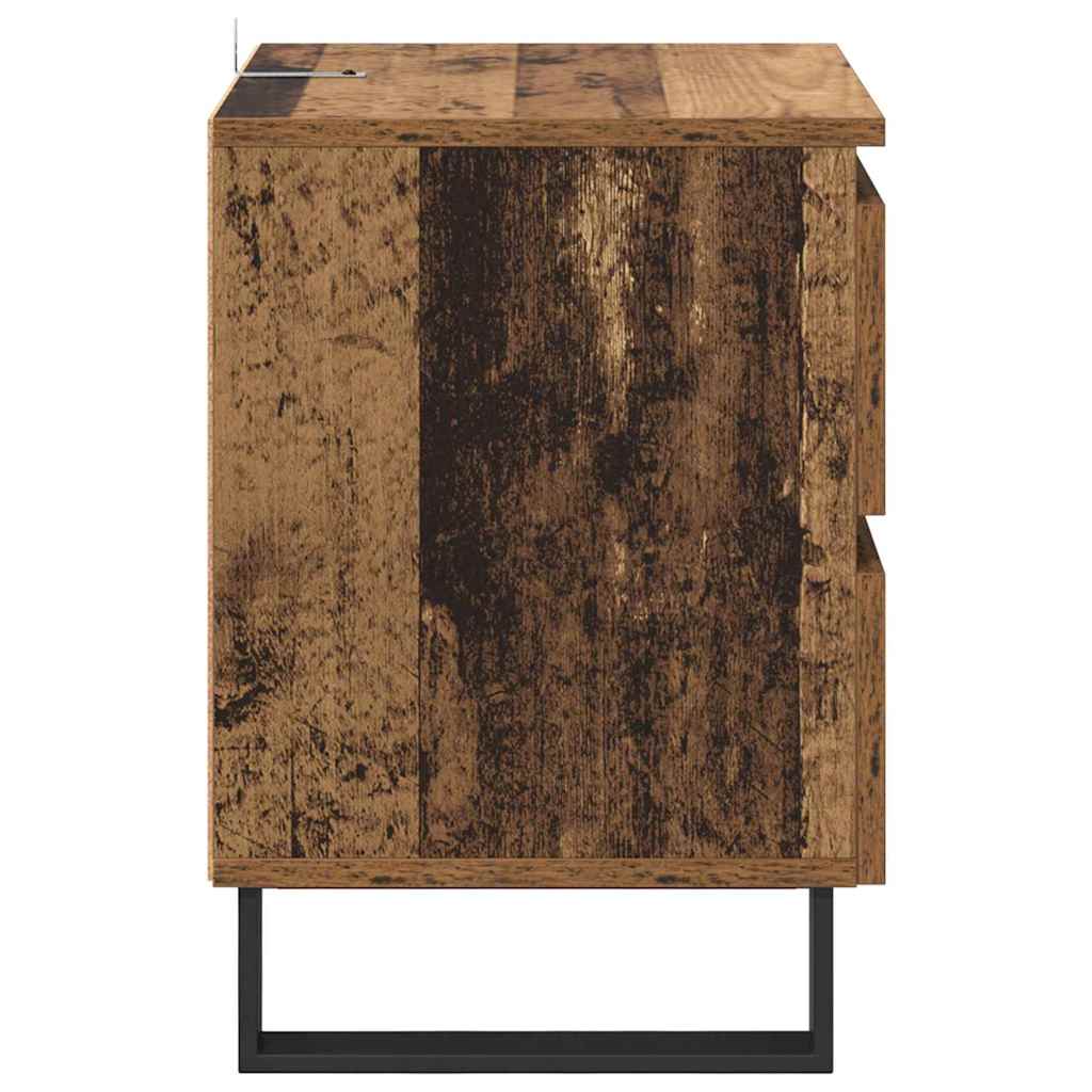Cabinet de chevet avec tiroir 2 pcs Bois ancien 40 x 35 x 50 cm - XIOS