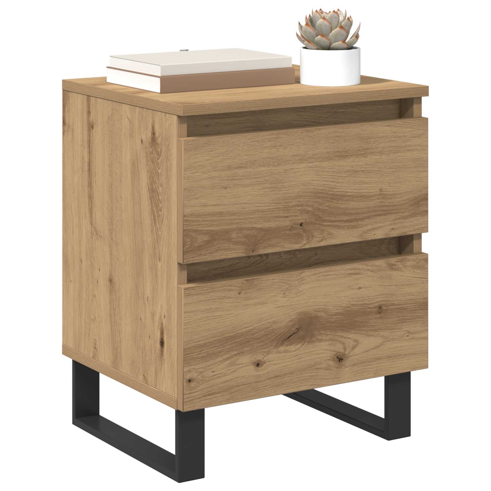 Cabinet de chevet 2 pcs Chêne artisanal 40 x 35 x 50 cm - XIOS