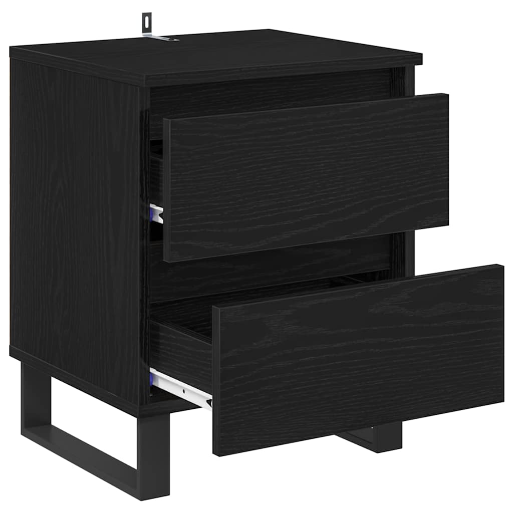 Cabinet de chevet Chêne noir 40 x 35 x 50 cm Bois d'ingénierie - XIOS