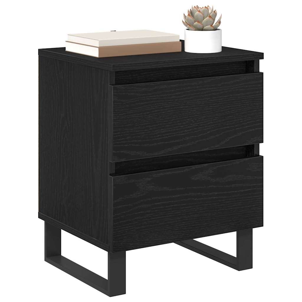 Cabinet de chevet avec tiroir 2 pcs Chêne noir 40 x 35 x 50 cm - XIOS