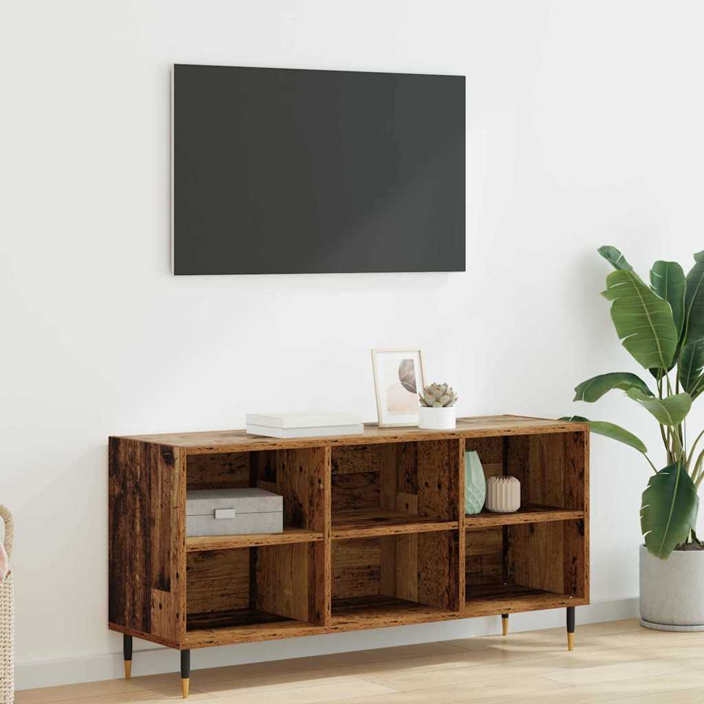 Meuble TV 103,5 x 30 x 50 cm Bois Ancien Bois d'ingénierie - XIOS