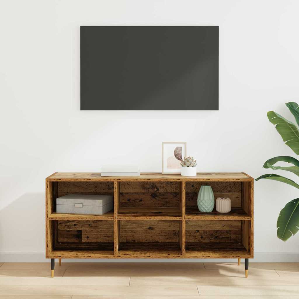 Meuble TV 103,5 x 30 x 50 cm Bois Ancien Bois d'ingénierie - XIOS