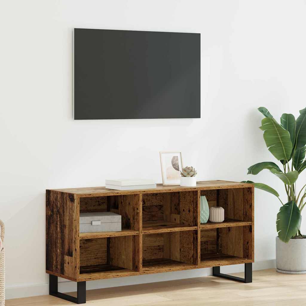 Meuble TV 103,5 x 30 x 50 cm Bois Ancien Bois d'ingénierie - XIOS