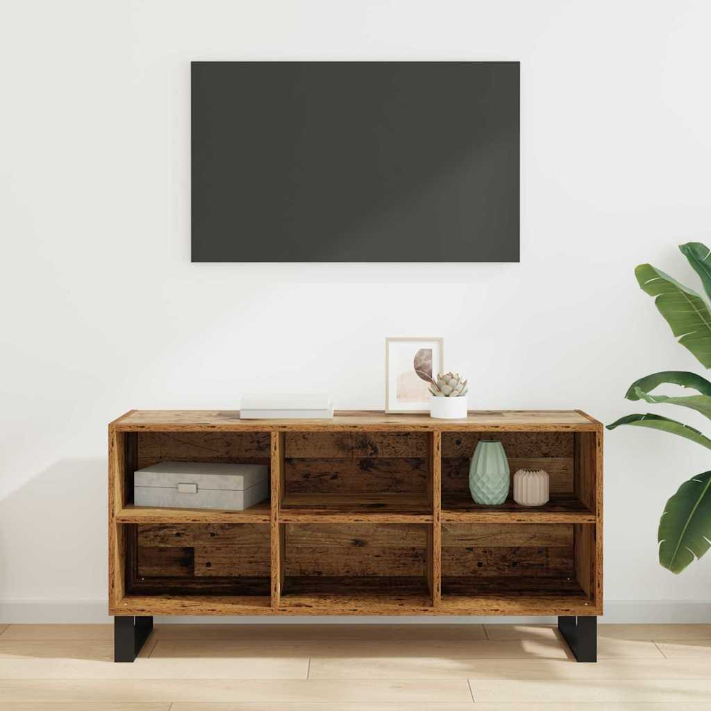 Meuble TV 103,5 x 30 x 50 cm Bois Ancien Bois d'ingénierie - XIOS