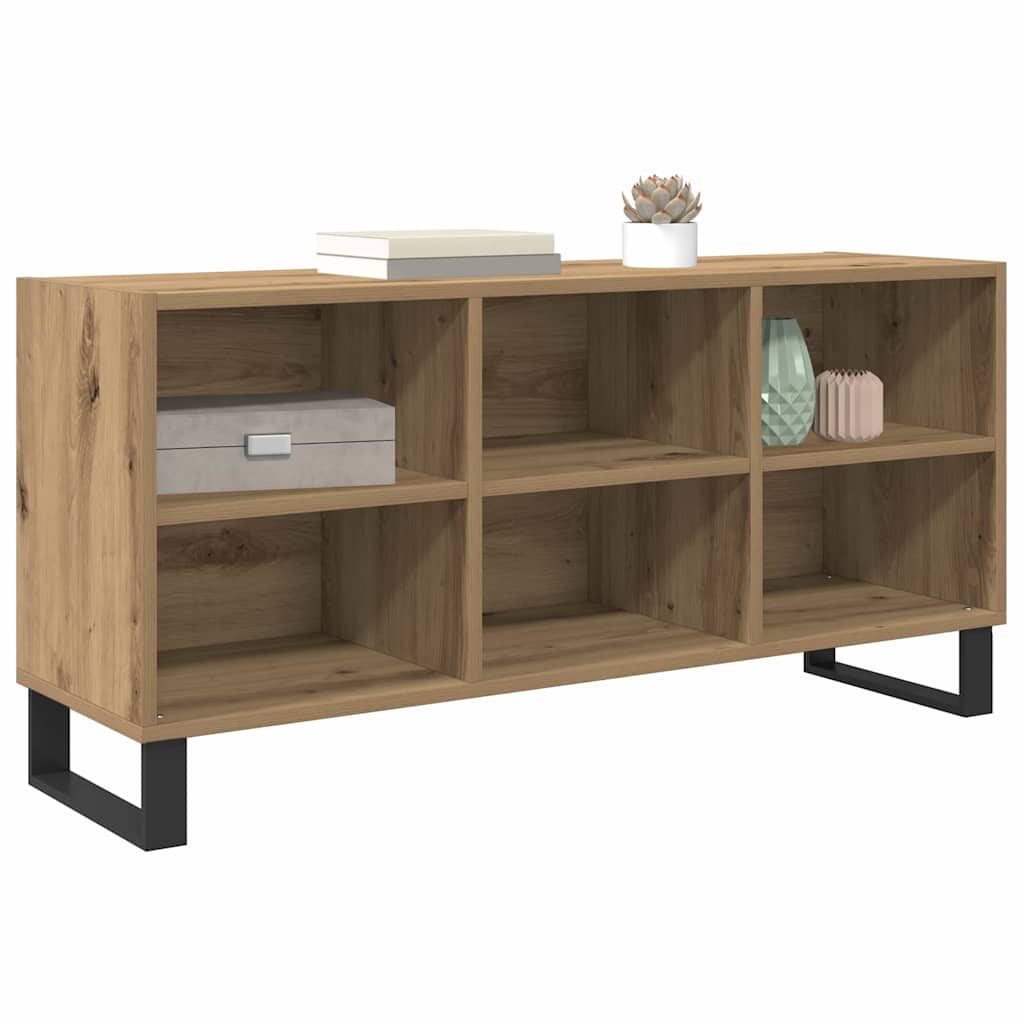 Meuble TV 103,5 x 30 x 50 cm Chêne artisanal Bois d'ingénierie - XIOS