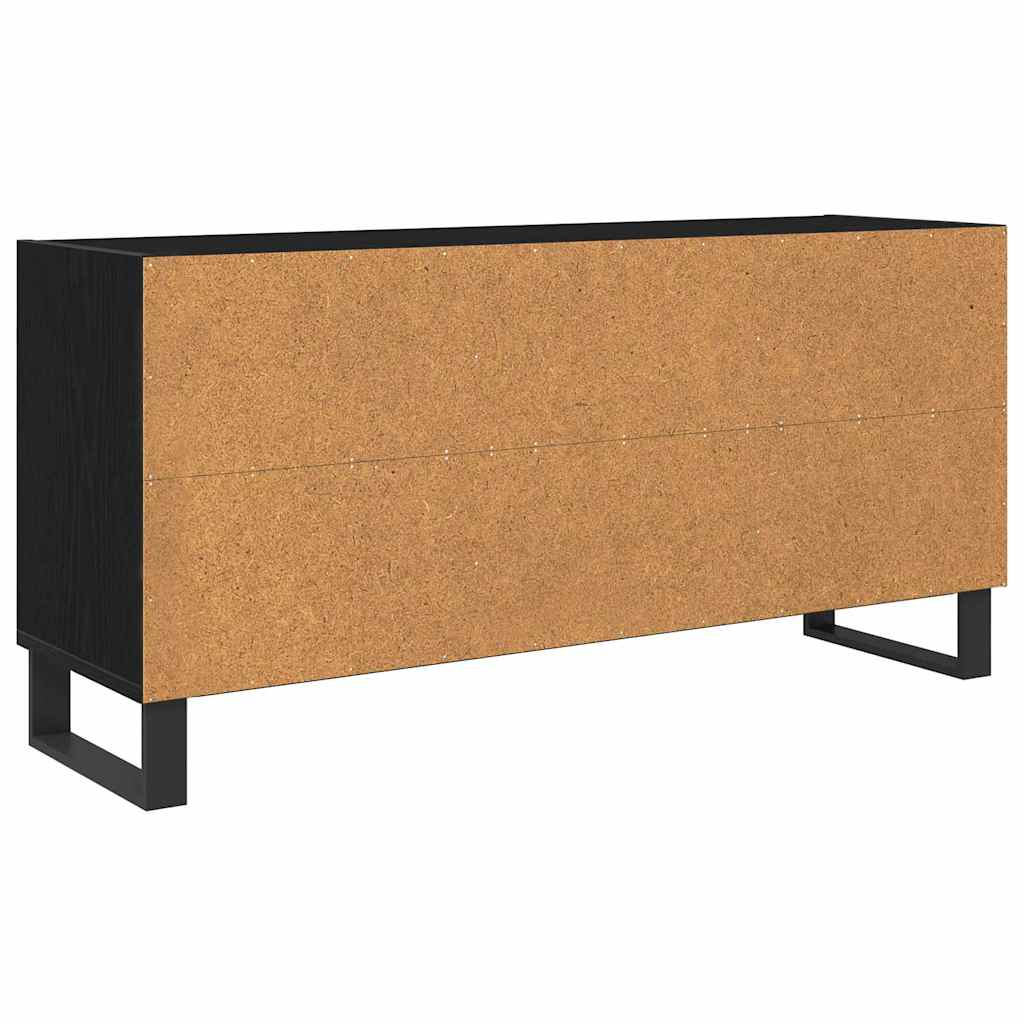 Meuble TV 103,5 x 30 x 50 cm Chêne noir Bois d'ingénierie - XIOS
