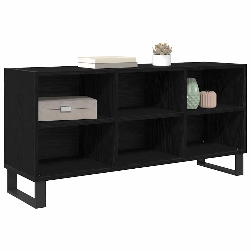 Meuble TV 103,5 x 30 x 50 cm Chêne noir Bois d'ingénierie - XIOS